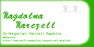 magdolna marczell business card
